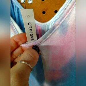 Emerald size small tye dye wide legged jumper/jumpsuit